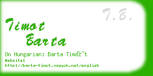 timot barta business card